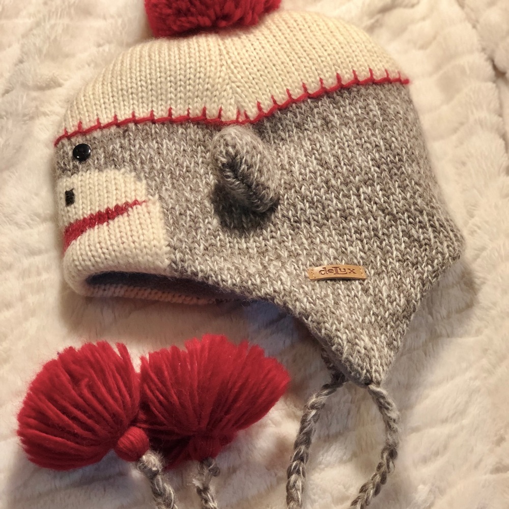 Knit monkey beanie Delux